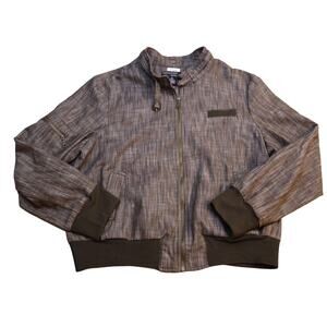 Lifestyle Attitude Jacket Mens XL  Larry Levine Coat Brown Full Zip Up Casual